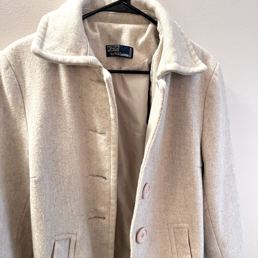 Ralph Lauren Beige Wool/Pea coat